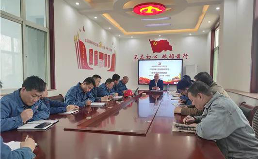 武彭公司党支部举行3月份集中学习及党史教育推进会